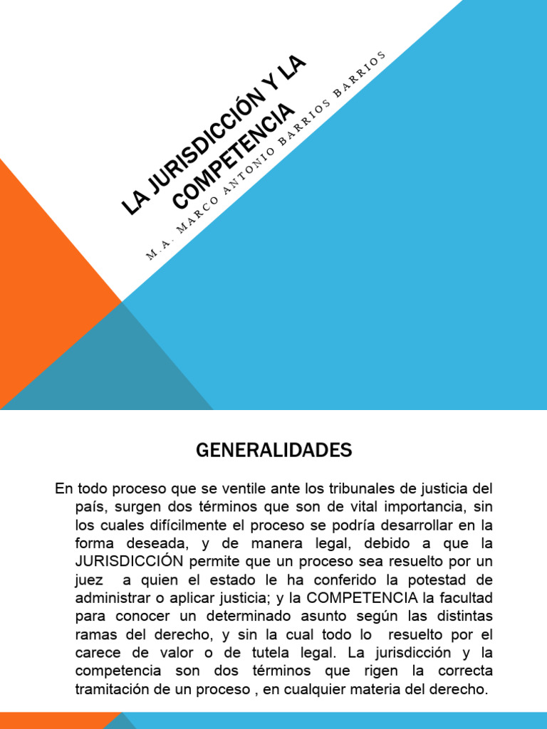 Diapositivas de La Jurisdicción y Competencia | PDF | Judicaturas ...