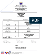 Class Program Long Session