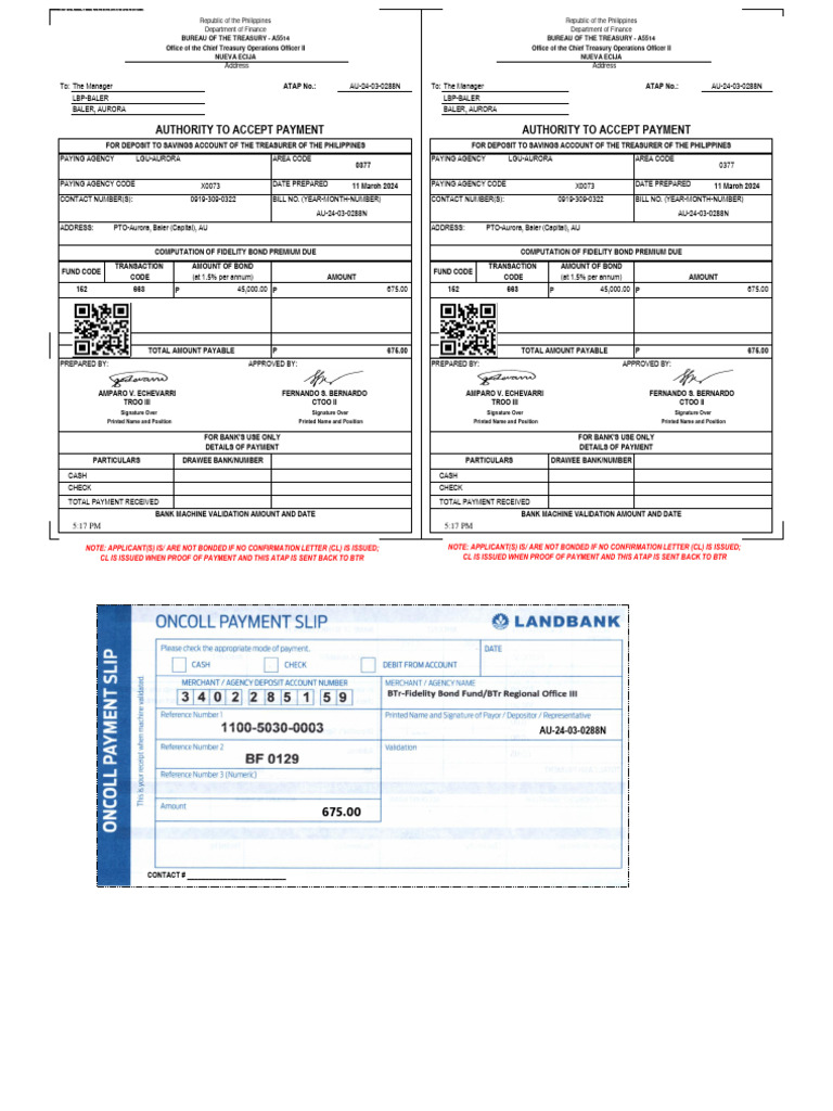 Authority to Accept Payment Document | PDF | Economies | Personal Finance