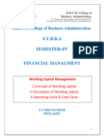 Working Capital+ Operating Cycle