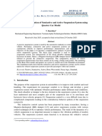 Modeling and Simulation of Semiactive and Active Suspension System Using Quarter Car Model