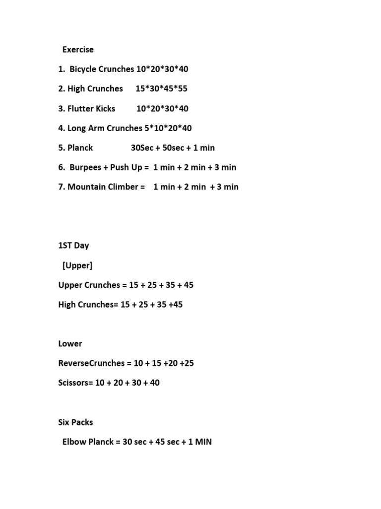 Rahul's Abs Workout Routine | PDF | Teaching Methods & Materials