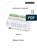 Attuatore KNX Combinato 6/12 Canali 8AX: Manuale Tecnico