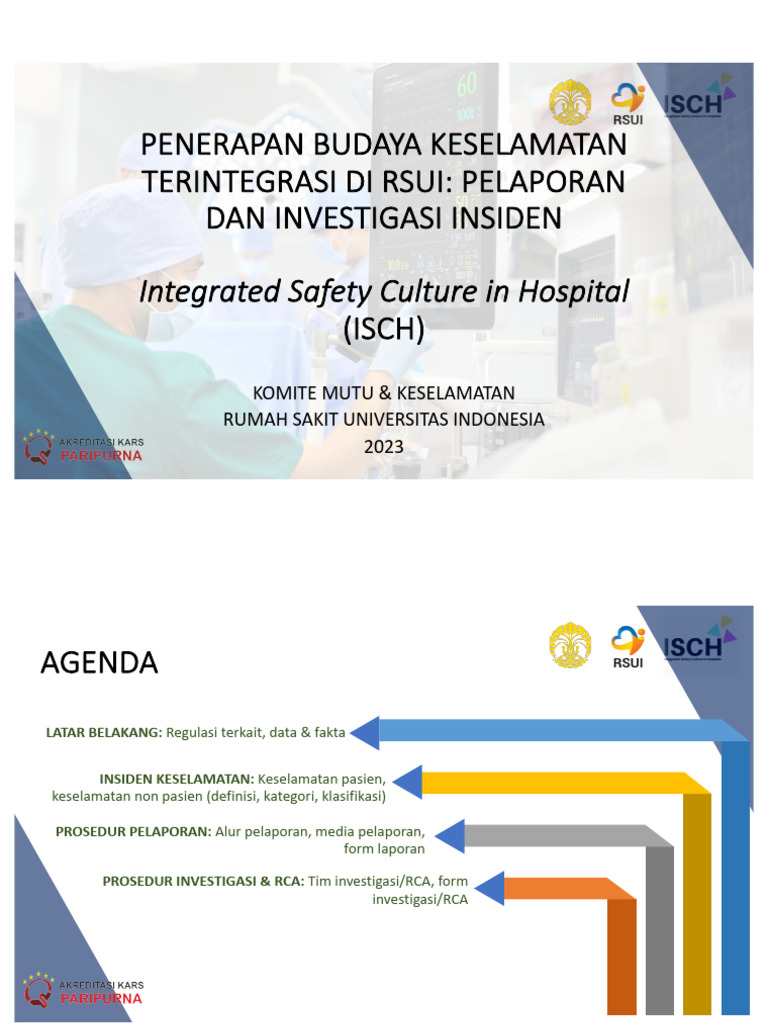 Pelaporan Insiden Keselamatan RSUI | PDF