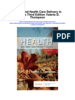 Health and Health Care Delivery in Canada Third Edition Valerie D Thompson Full Chapter