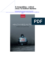 Health Inequalities Critical Perspectives 1St Edition Bambra Full Chapter