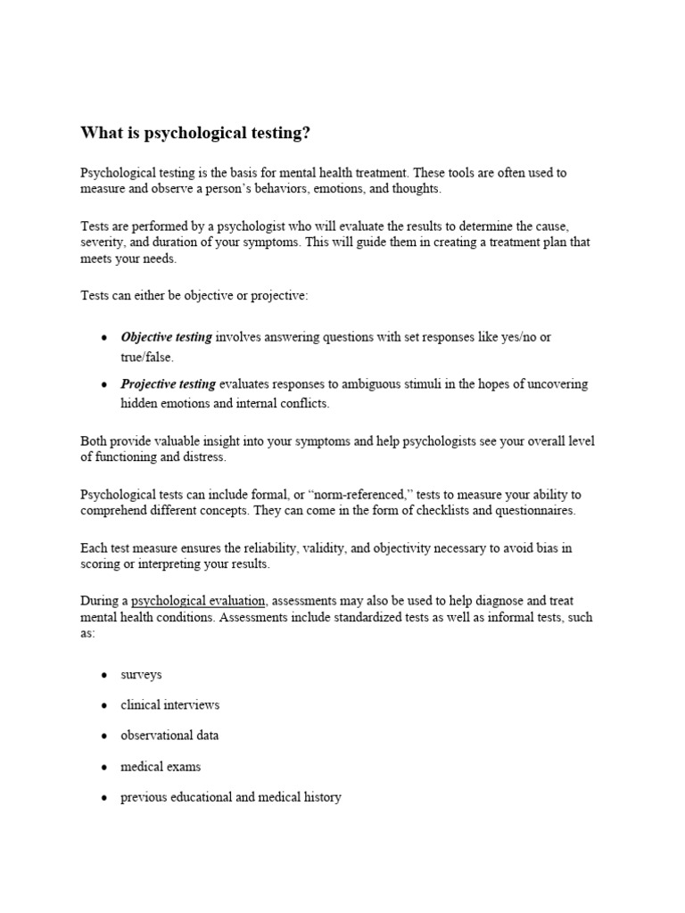 What Is Psychological Testing | PDF | Validity (Statistics ...
