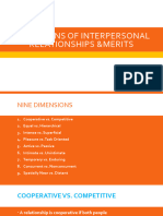 Dimensions of Interpersonal Relationships