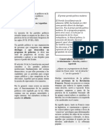 Nacimiento de Los Partidos Políticos en La Modernidad y Los Partidos Políticos Tradicionales en Nuestro País