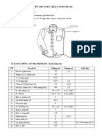 1. TIÊU CHUẨN KỸ THUẬT ÁO SƠ MI MÃ 1