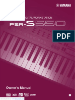 Yamaha PSR-550 Owner's Manual
