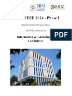 Instructions For Srmjeee Phase I 2024