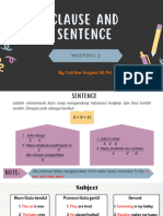 Meeting 2 Clause and Sentence