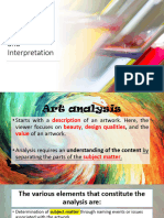 Art Analysis and Interpretation