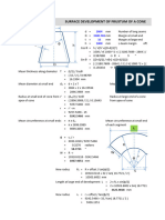 Development of A Frustum of A Cone R00