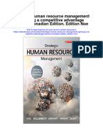 Strategic Human Resource Management Gaining A Competitive Advantage Second Canadian Edition Edition Noe All Chapter