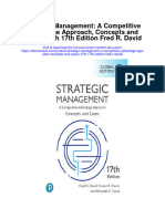 Download Strategic Management A Competitive Advantage Approach Concepts And Cases 17Th 17Th Edition Fred R David all chapter
