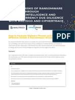Maltego Case Study CipherTrace Mitigate Risks of Ransomware Attacks Through Malware Inelligence and Cryptocurrency Due Diligence