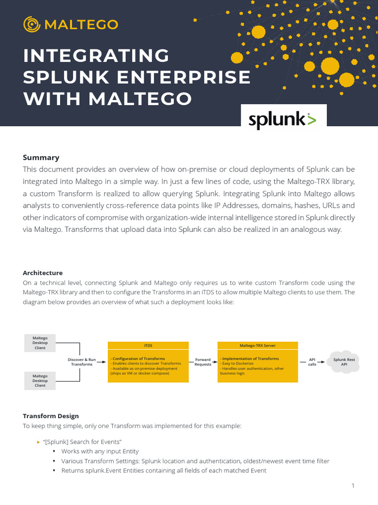 Integrating Splunk with Maltego TRX | PDF | Server (Computing) | Cloud ...