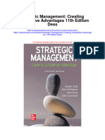 Strategic Management Creating Competitive Advantages 11Th Edition Dess All Chapter