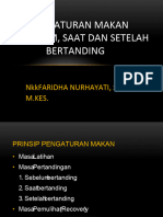 Pengarutan Makan Masa Latihan, Pertandingan Dan Pemulihan