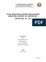 Total Moisture Content and Surface Moisture Content of Aggregate (ASTM C566, 127, 128)