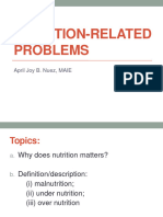 Lesson 2. Nutrition Related Problems