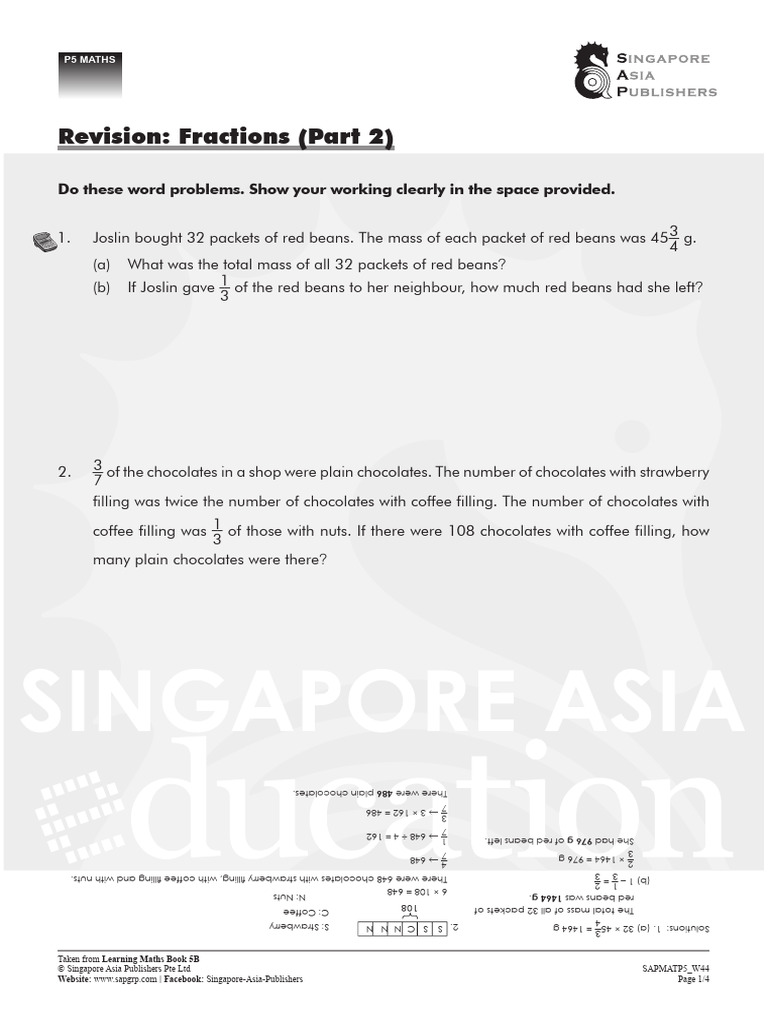P5maths Week 44 Pdf Mathematics
