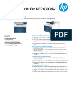 HP Color Laserjet Pro MFP 4303Dw Printer: Data Sheet