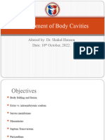 Week 6 - Day 1 - Development of Body Cavities