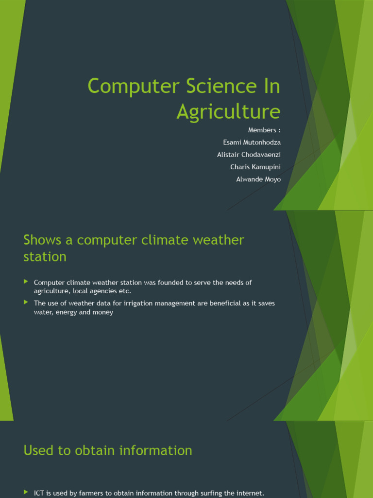 Tech Innovations in Agriculture | PDF | Science & Mathematics ...