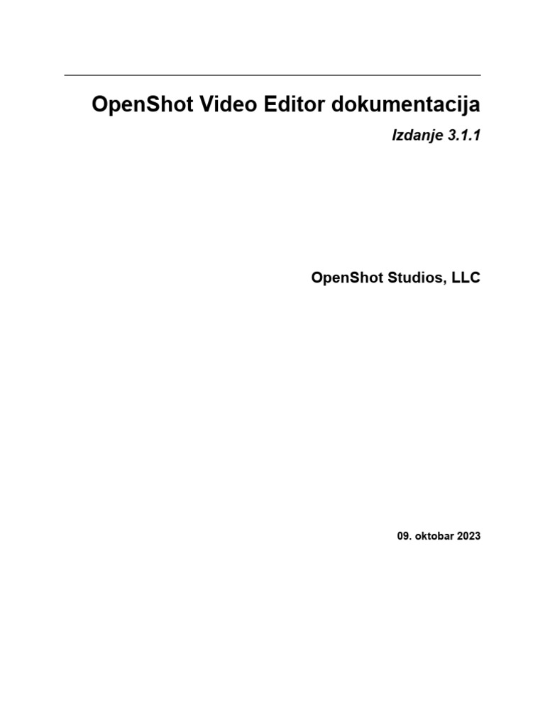 Open shot video editor pdf