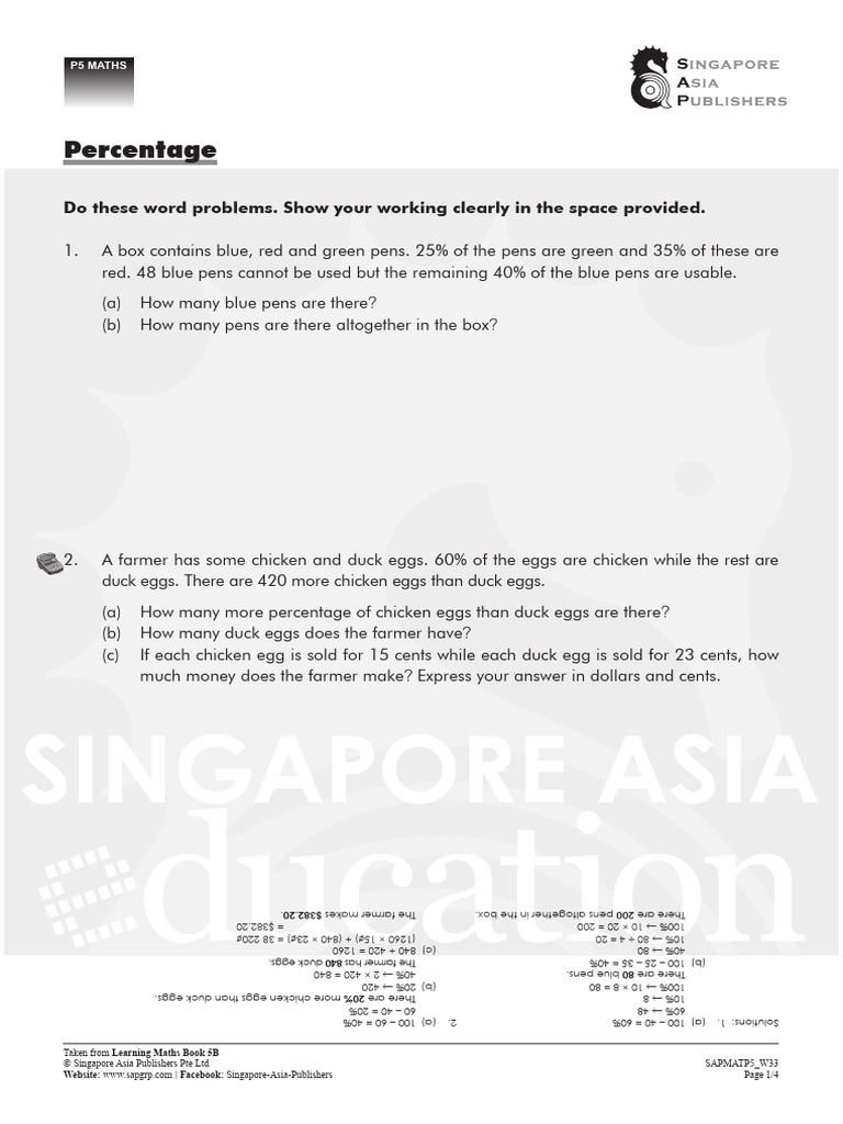 P5maths Week 33 Pdf Mathematics