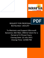 Microsoft Dynamics 365 Support Services - RFP Document
