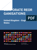 Corporate Reorganisations 2023 United Kingdom England Wales