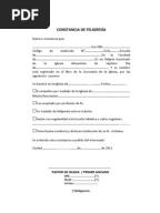 Carta de recomendación