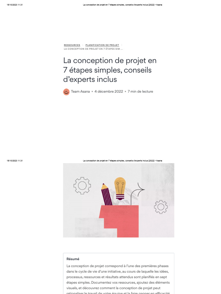 Conception de Projet: 7 Étapes Clés | PDF | Gestion de projet