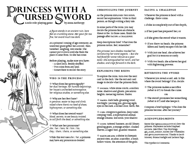 Solo RPG: Princess's Journey Challenge | PDF