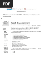 Artificial Intelligence - Knowledge Representation and Reasoning - Unit 5 - Week 2