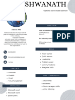 Blue Professional Modern CV Resume