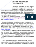 Through The Bible Study JUDGES 17-21: "Everyone Does What Is Right in Their Own Eyes."