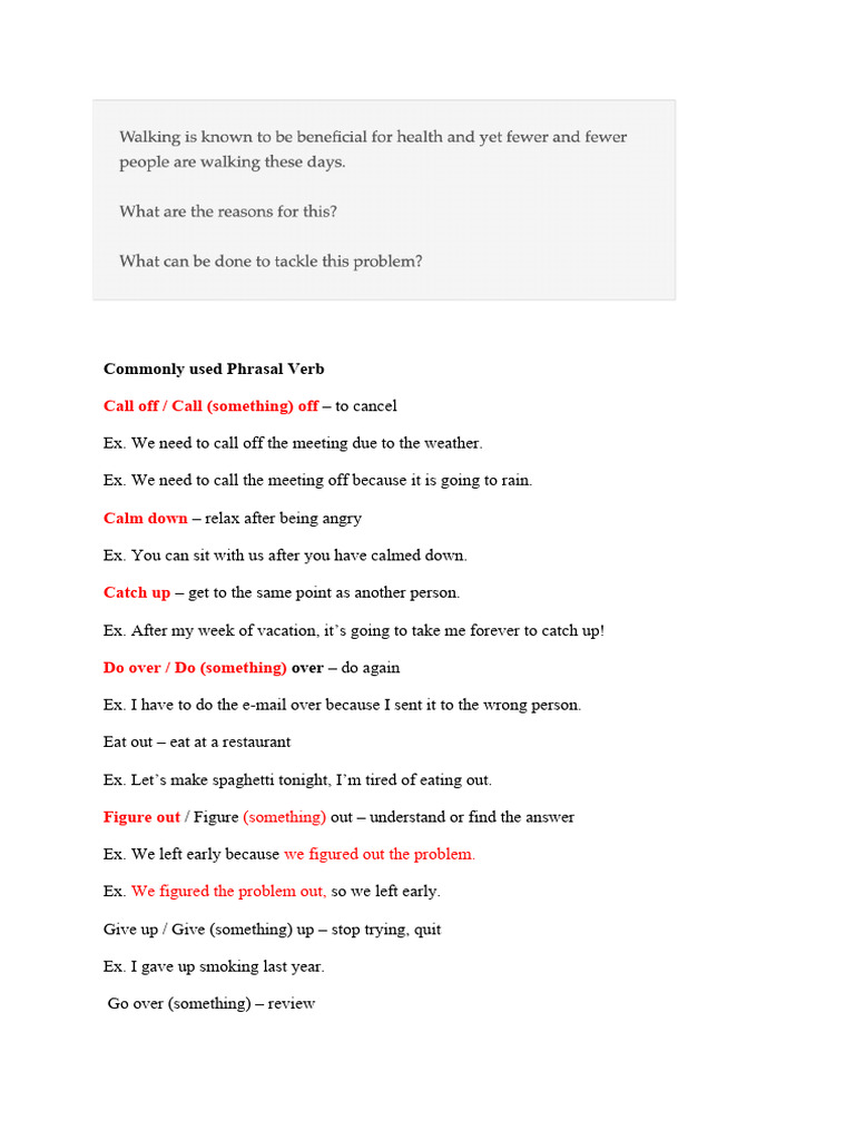 Commonly Used Phrasal Verbs Guide | PDF | Language Arts & Discipline