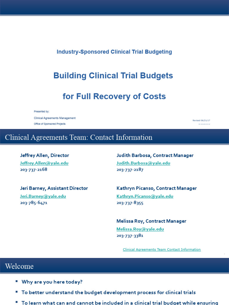 Clinical Trial Budgeting Guide | PDF | Clinical Trial | Institutional ...