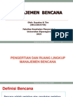 TM 3. MANAJEMEN BENCANA- PENGERTIAN DAN RUANG LINGKUP