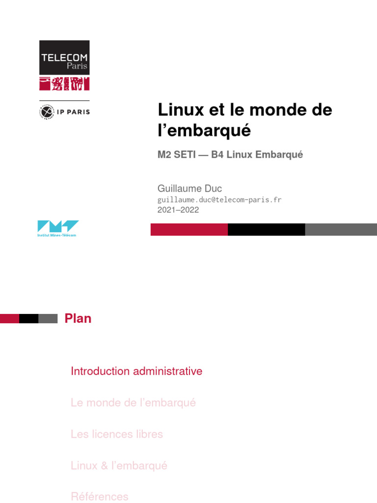 Linux dans l'Embarqué : Guide Pratique | PDF | Linux | Distribution Linux