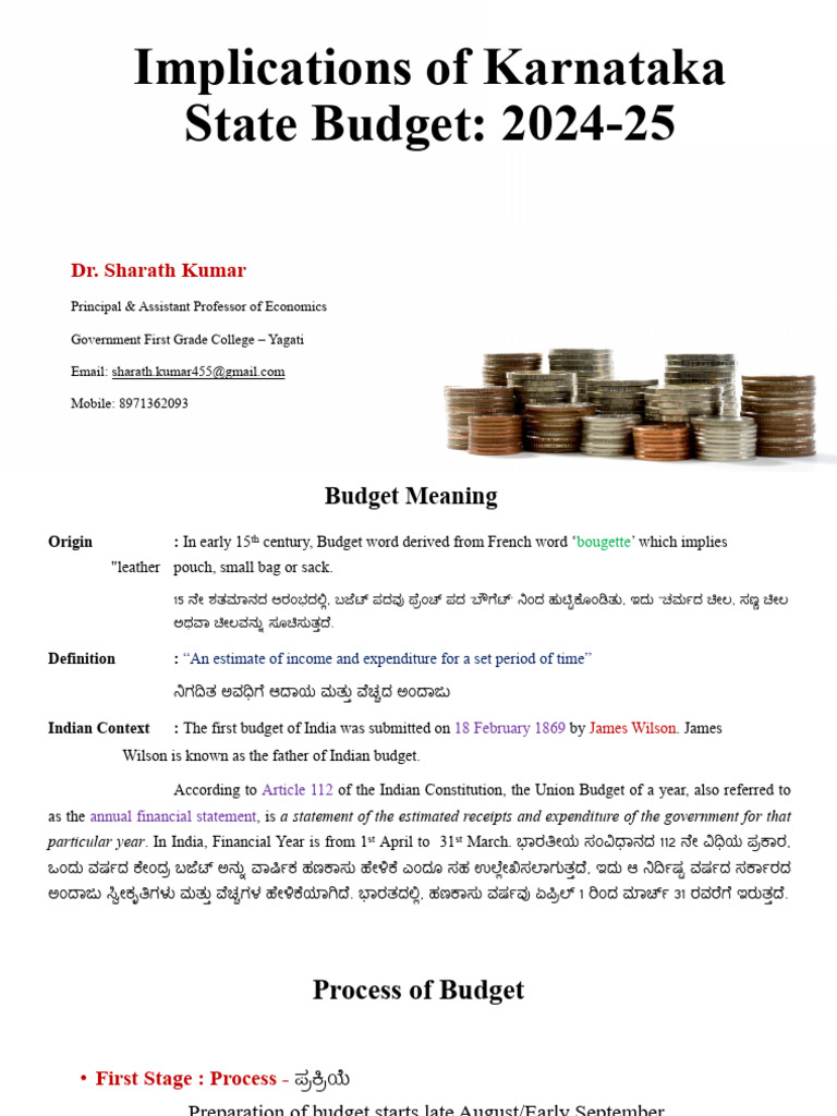 State Budget Implications & CG 2024-25 | PDF | Budget | Fiscal Year