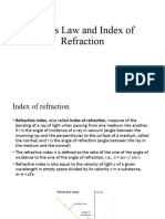 Snells Law and Index of Refraction