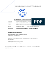 Corporate Secretarial Practice November 2021 Quesion Paper