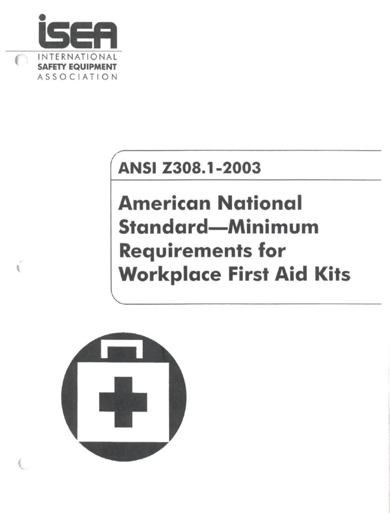 Ansi z308 1 2003 download free pdf first aid