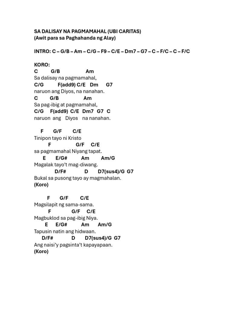 Sa Dalisay Na Pagmamahal Pdf